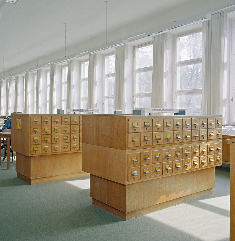 Kartenkatalog K76 Kartenkatalog K76 im Lesesaal.
